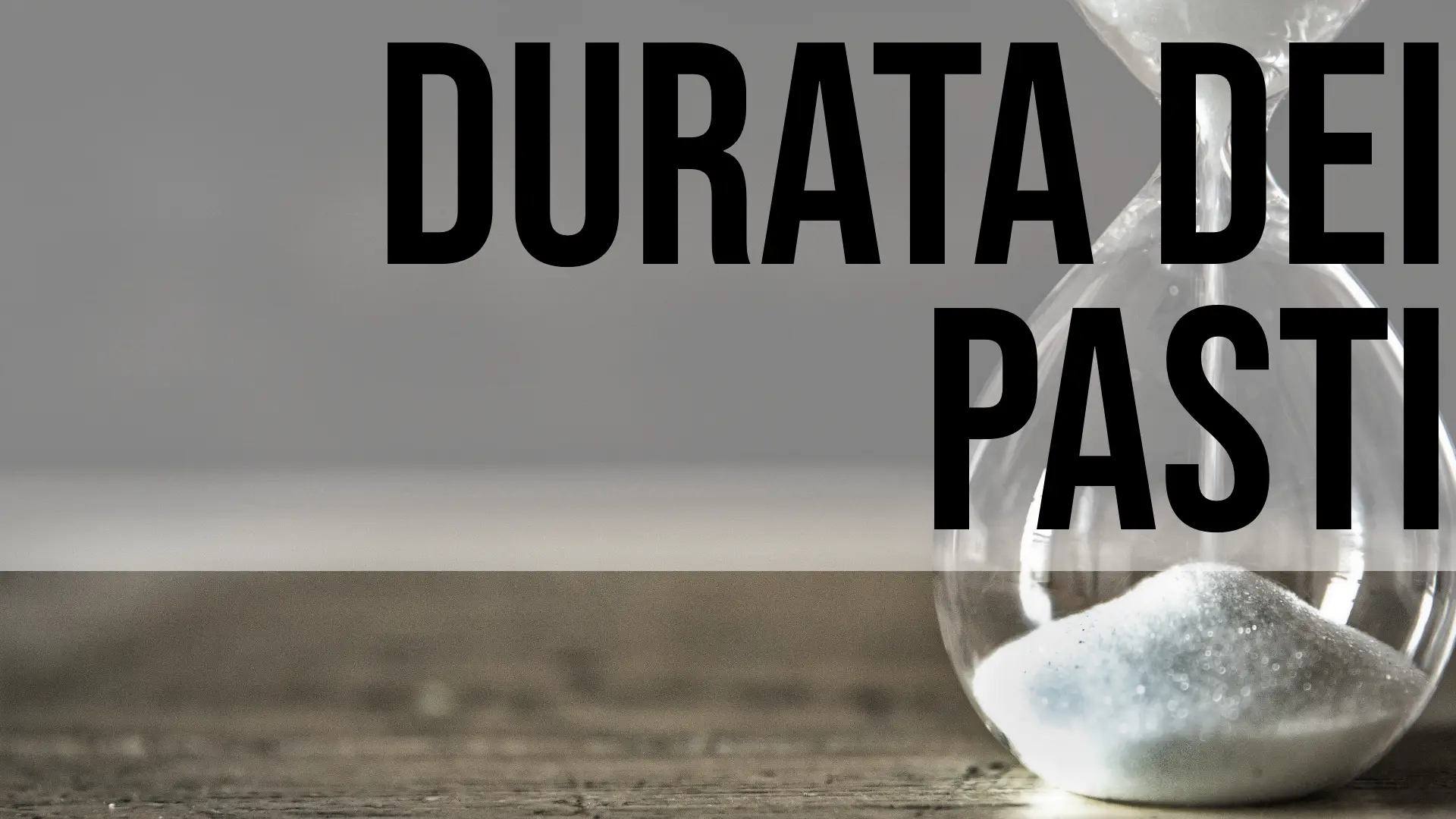 Copertina durata dei pasti